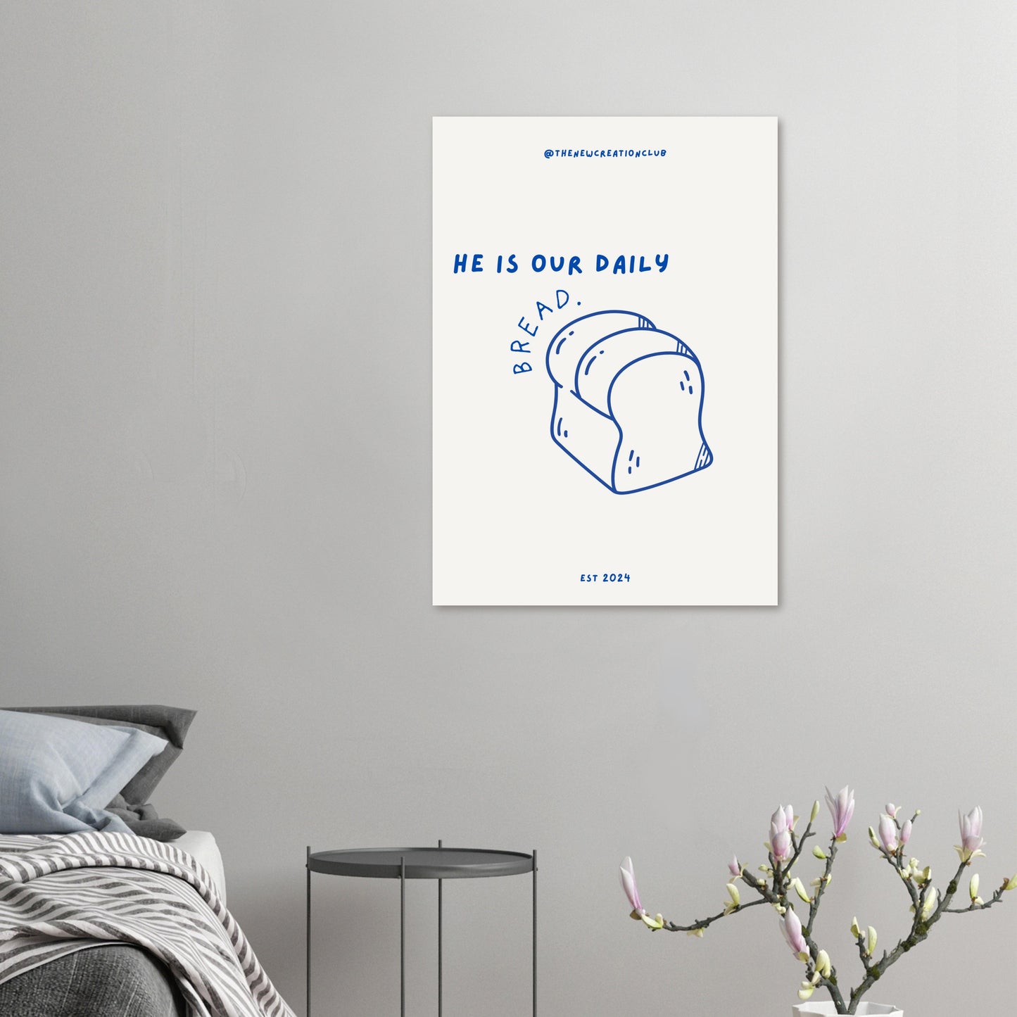 Christliches Poster 'He is the Bread of Life' – Inspirierende Wandkunst für den Glauben