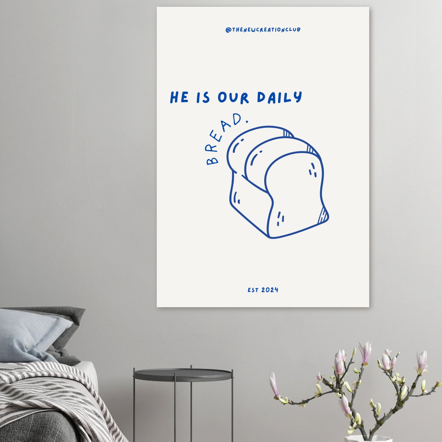 Christliches Poster 'He is the Bread of Life' – Inspirierende Wandkunst für den Glauben