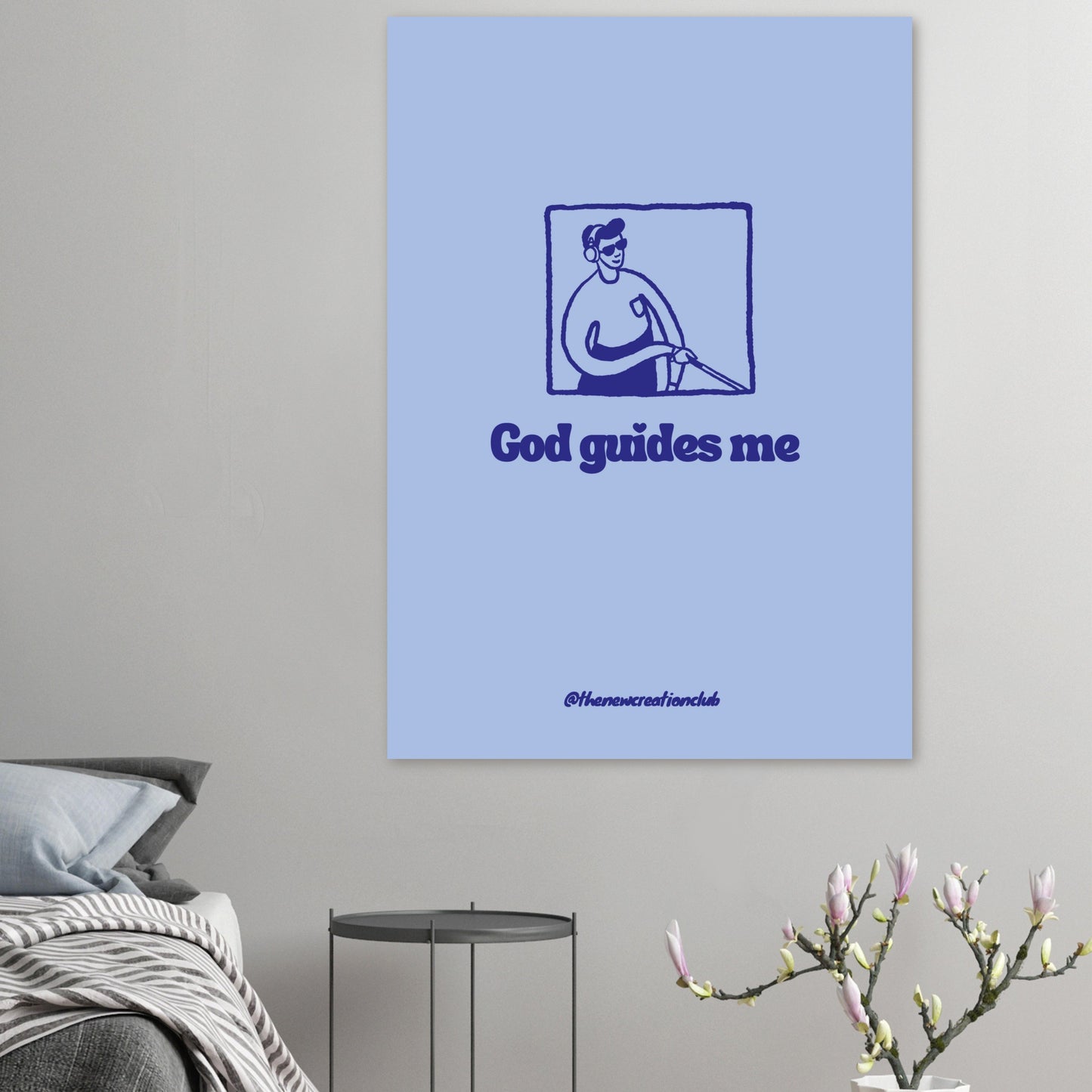 Modern Christian Poster - 'God Guides Me'