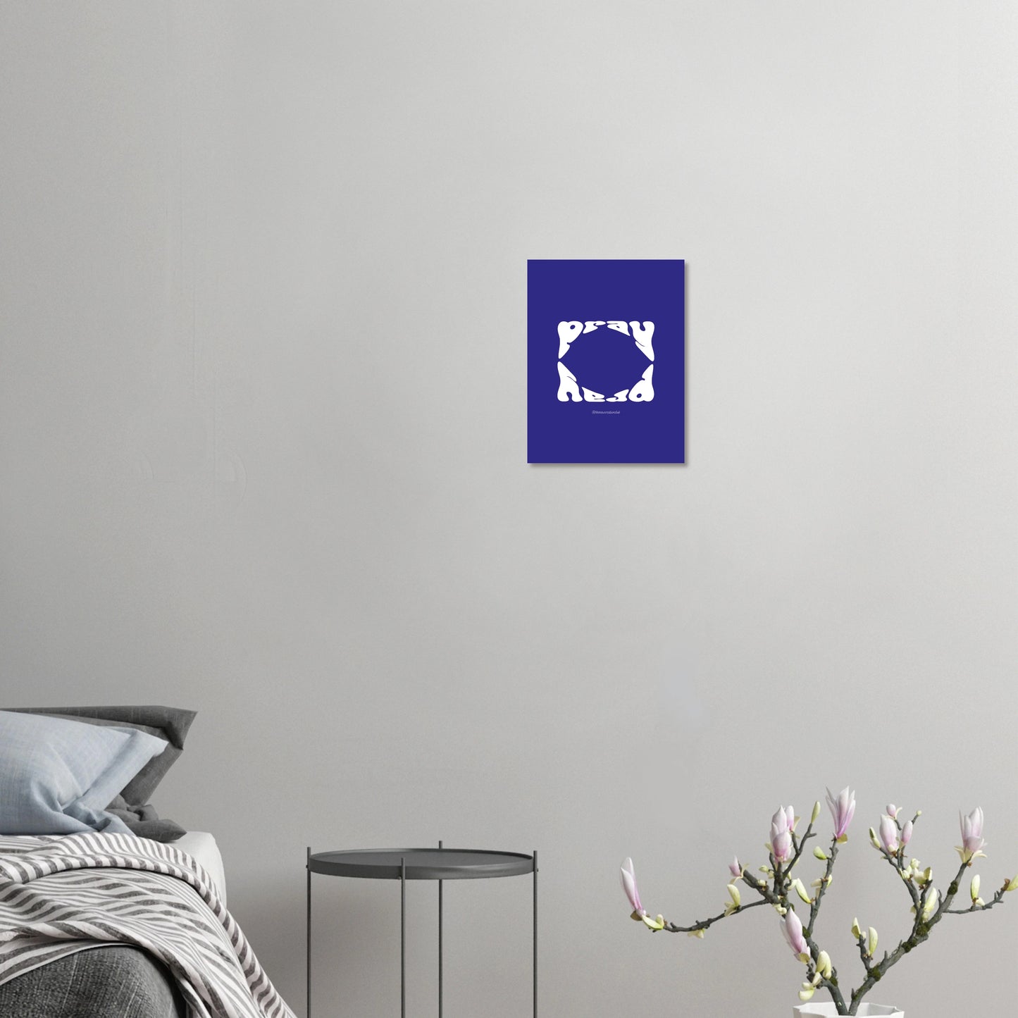 Pray Poster- Blue and White