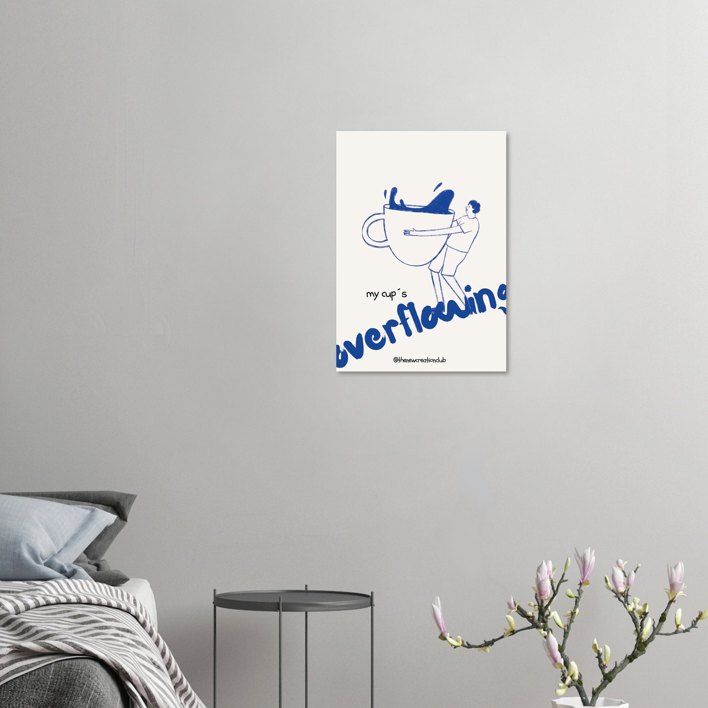 Inspirational Psalm 23 Poster – My Cup Is Overflowing Décor