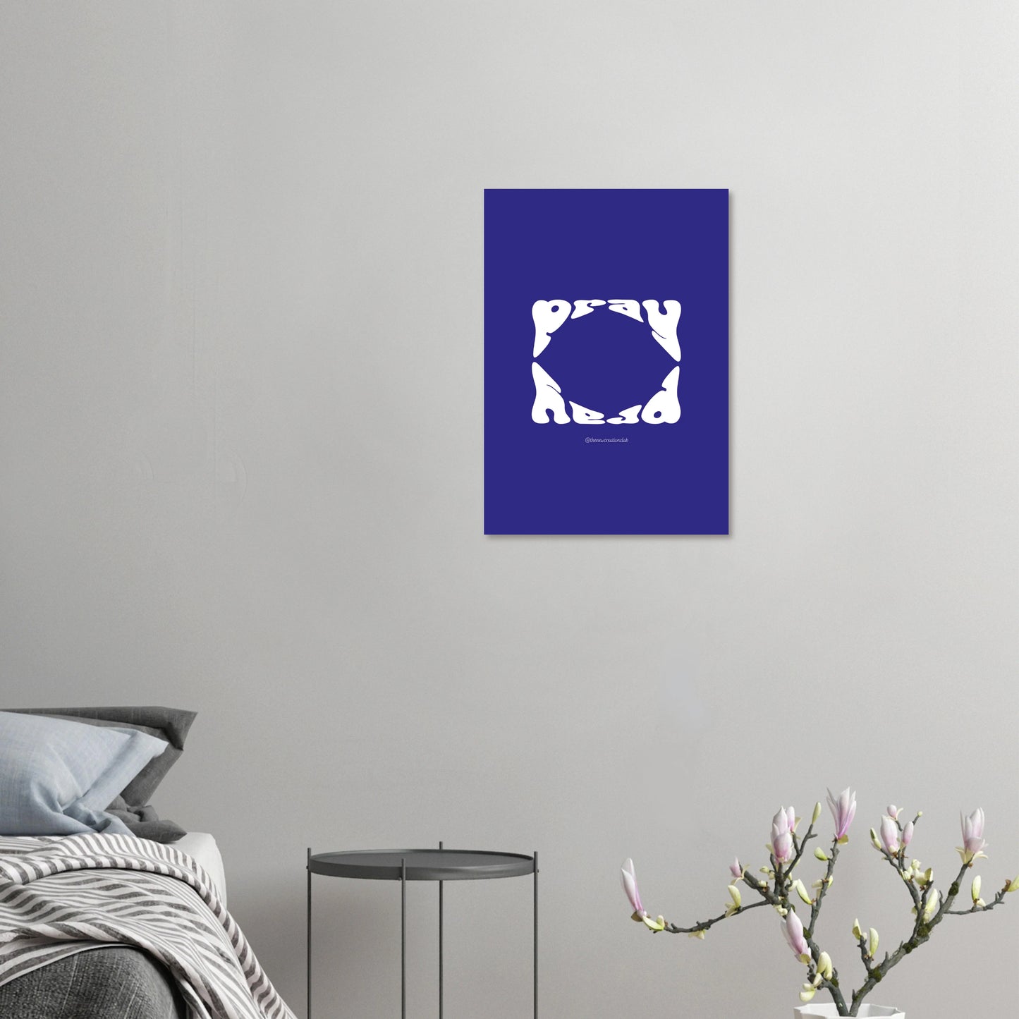 Pray Poster- Blue and White