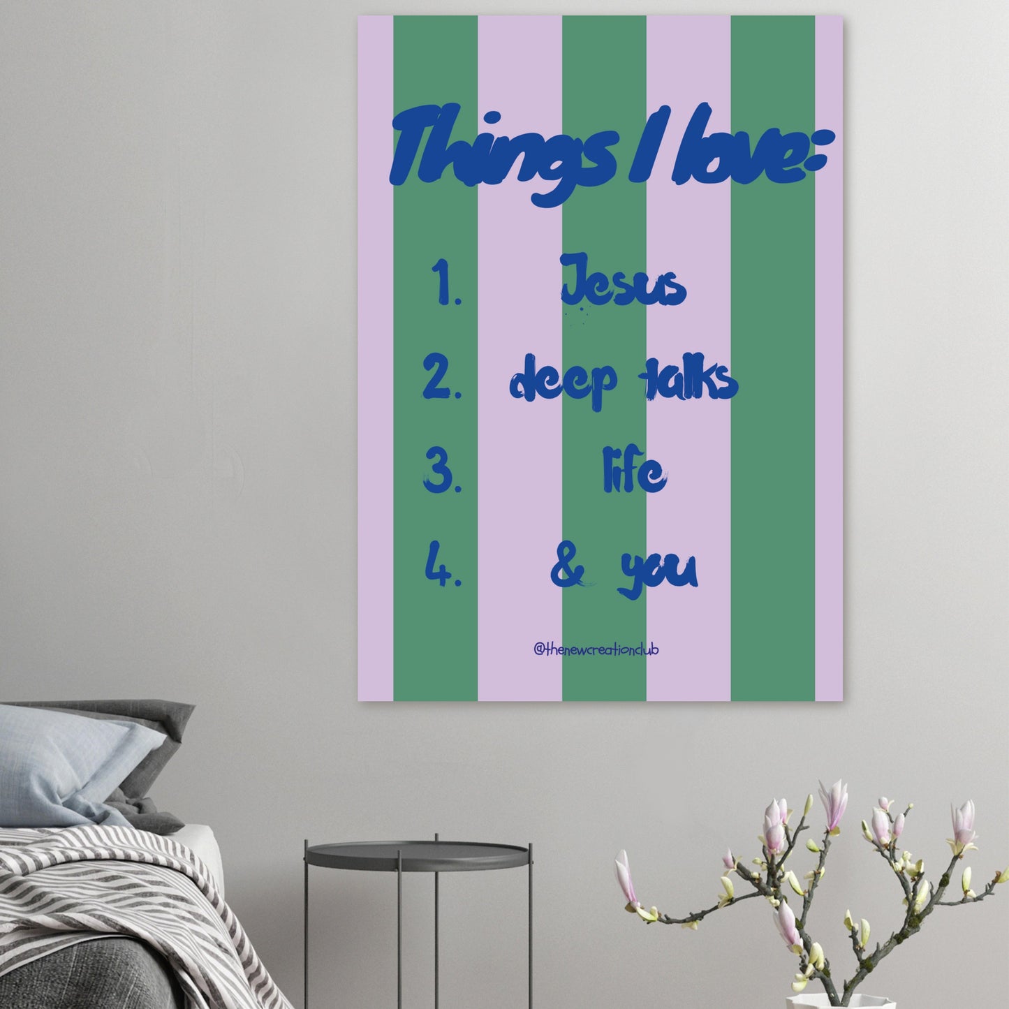 Things I love - Christian poster on semi-matte paper