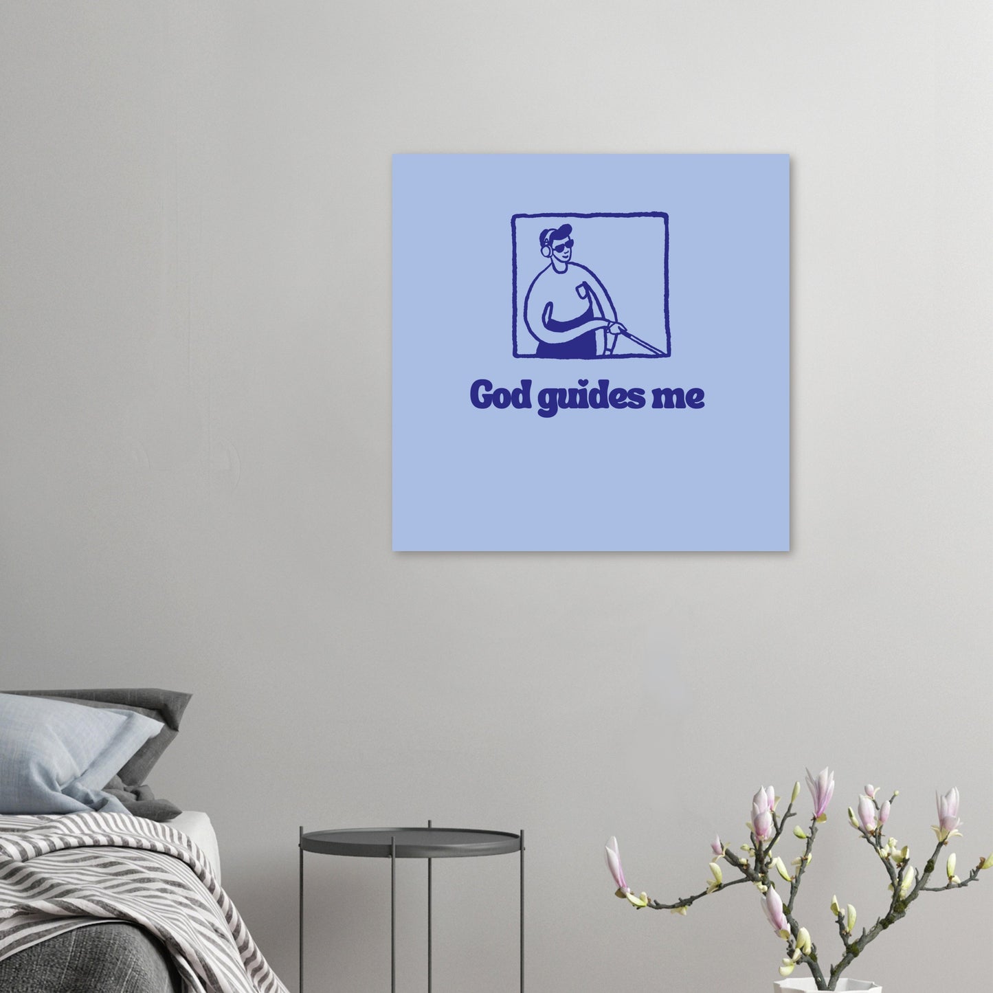Modern Christian Poster - 'God Guides Me'