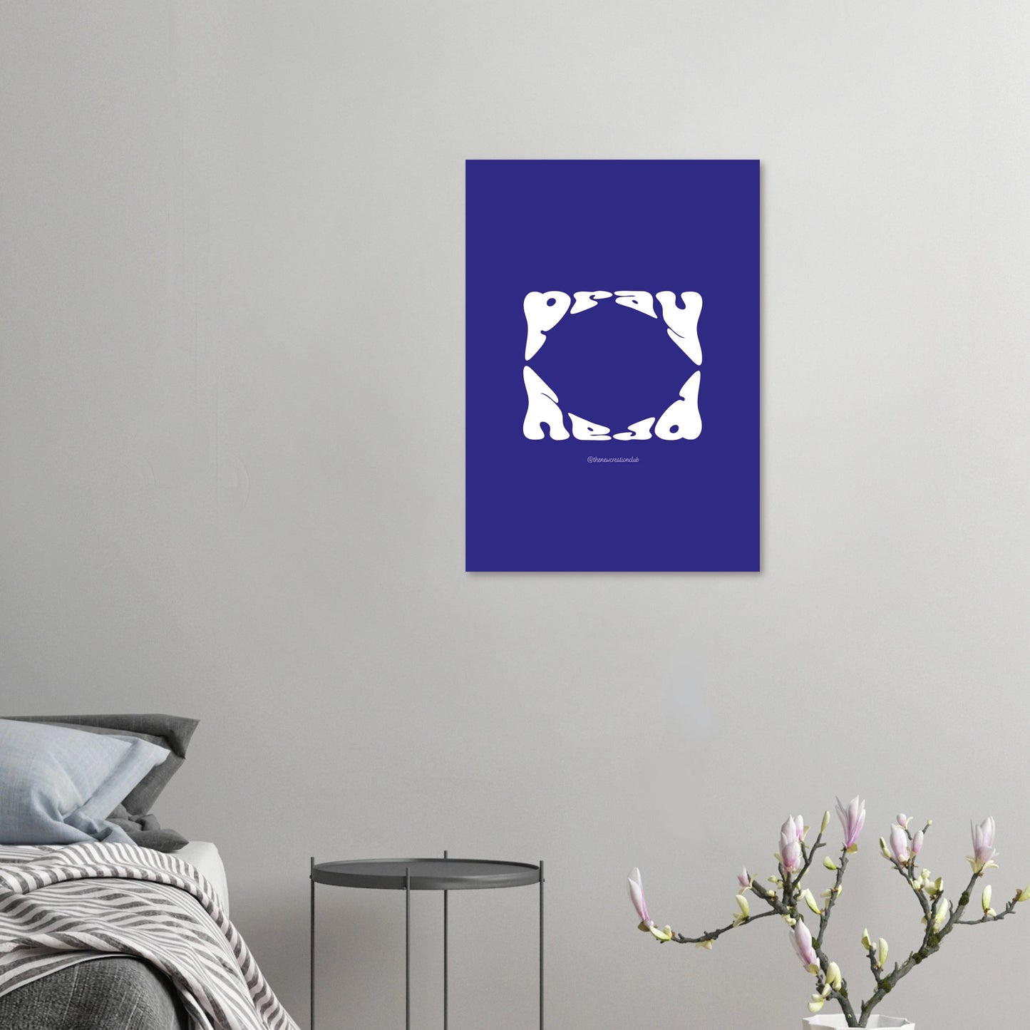 Pray Poster- Blue and White