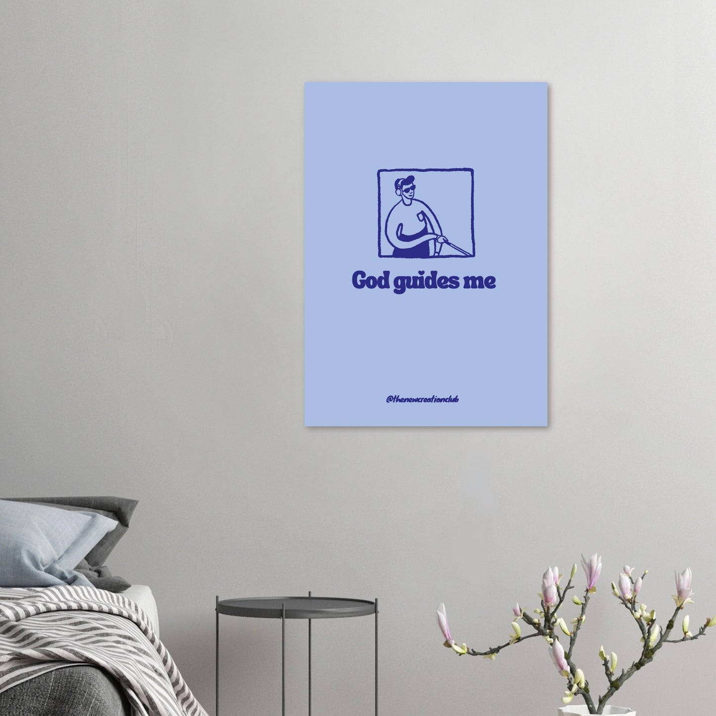 Modern Christian Poster - 'God Guides Me'
