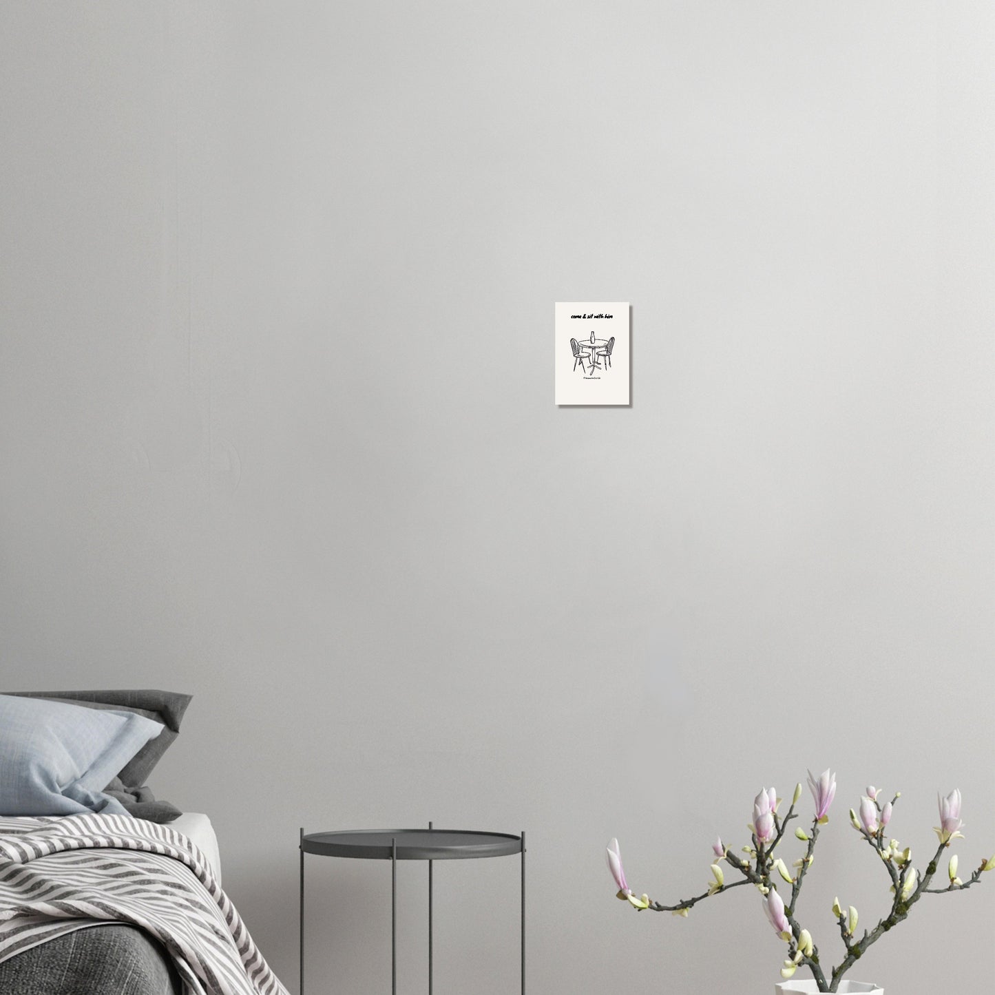Modern Christian Poster: 'Come and Sit with Him' - Inspirational Wall Art