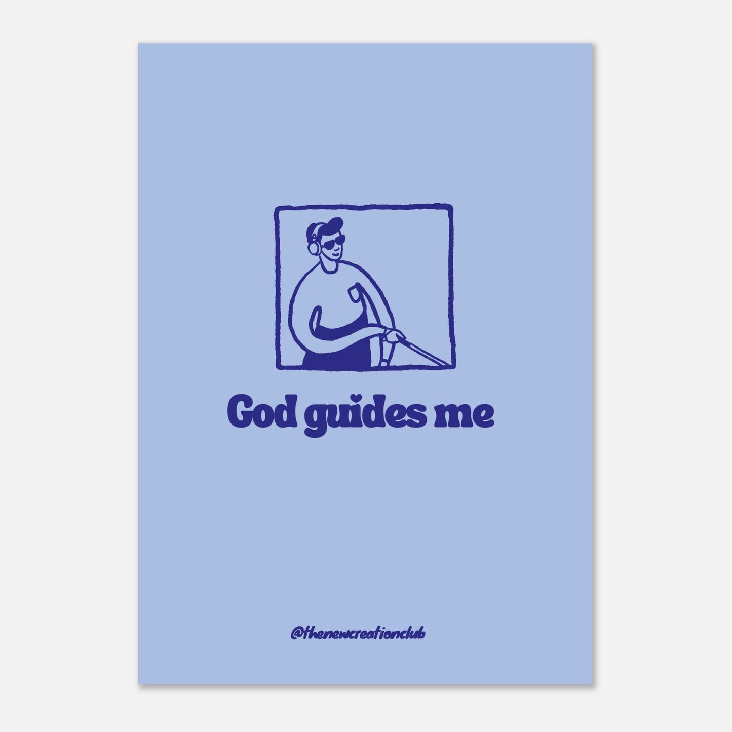 Modern Christian Poster - 'God Guides Me'