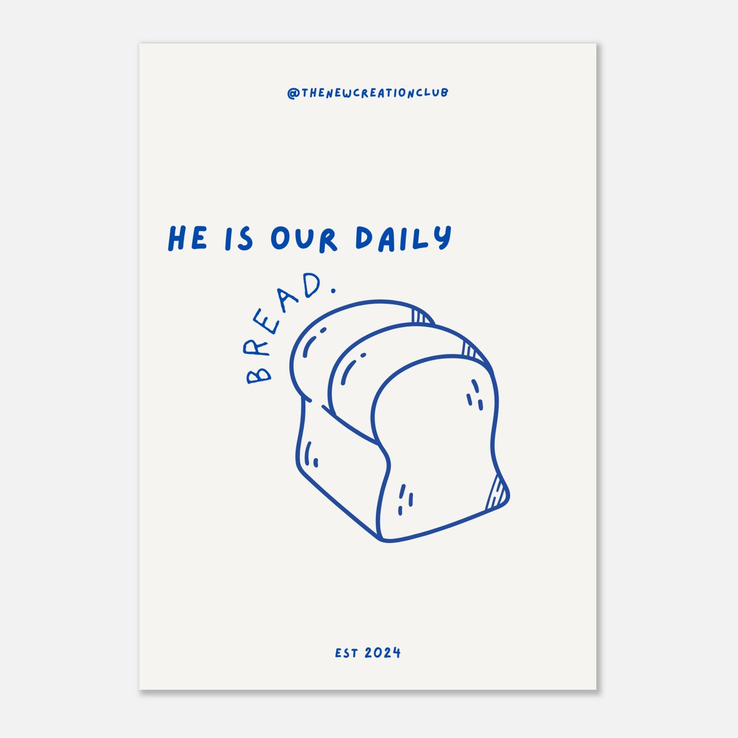 Christliches Poster 'He is the Bread of Life' – Inspirierende Wandkunst für den Glauben