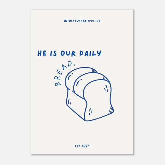 Christliches Poster 'He is the Bread of Life' – Inspirierende Wandkunst für den Glauben