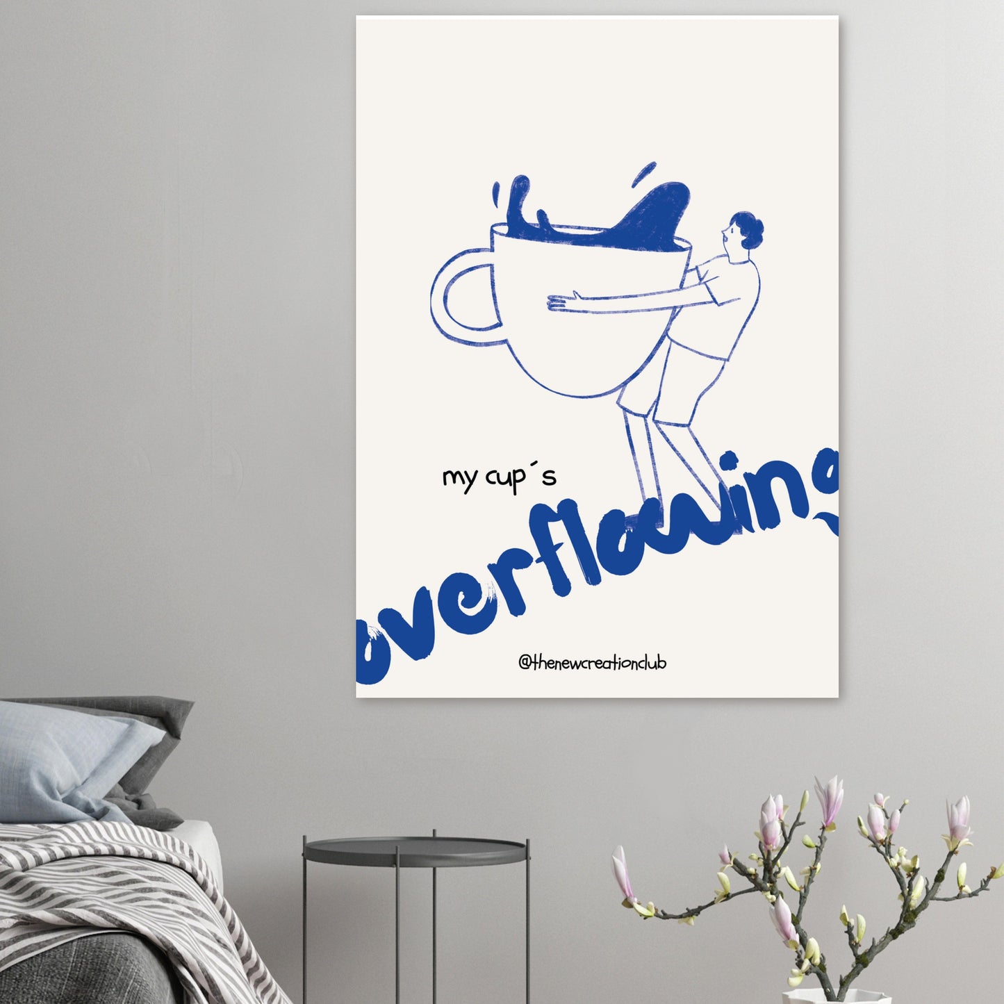 Inspirational Psalm 23 Poster – My Cup Is Overflowing Décor