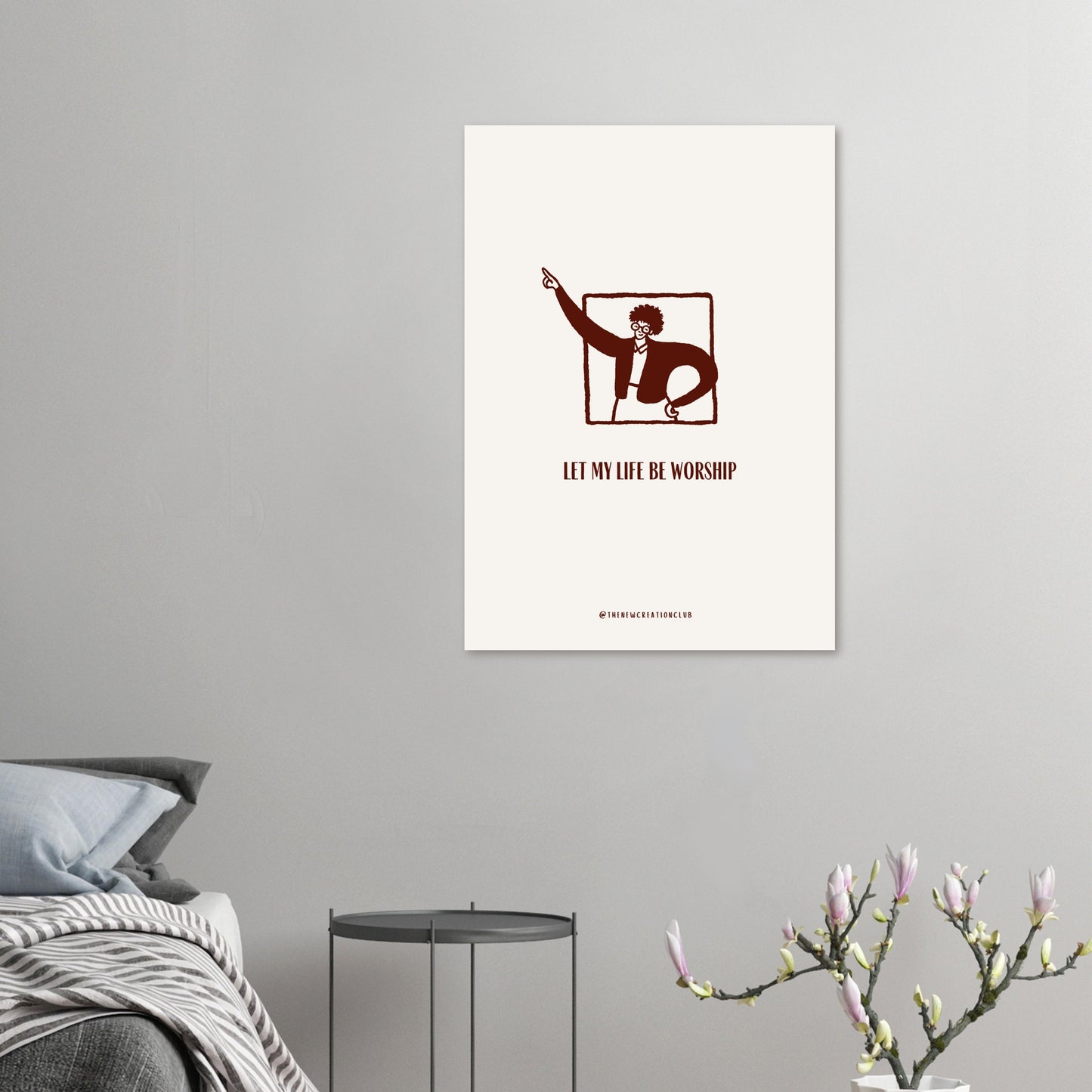 Klassisches Poster auf halbmattem Papier- „Let My Life Be Worship“