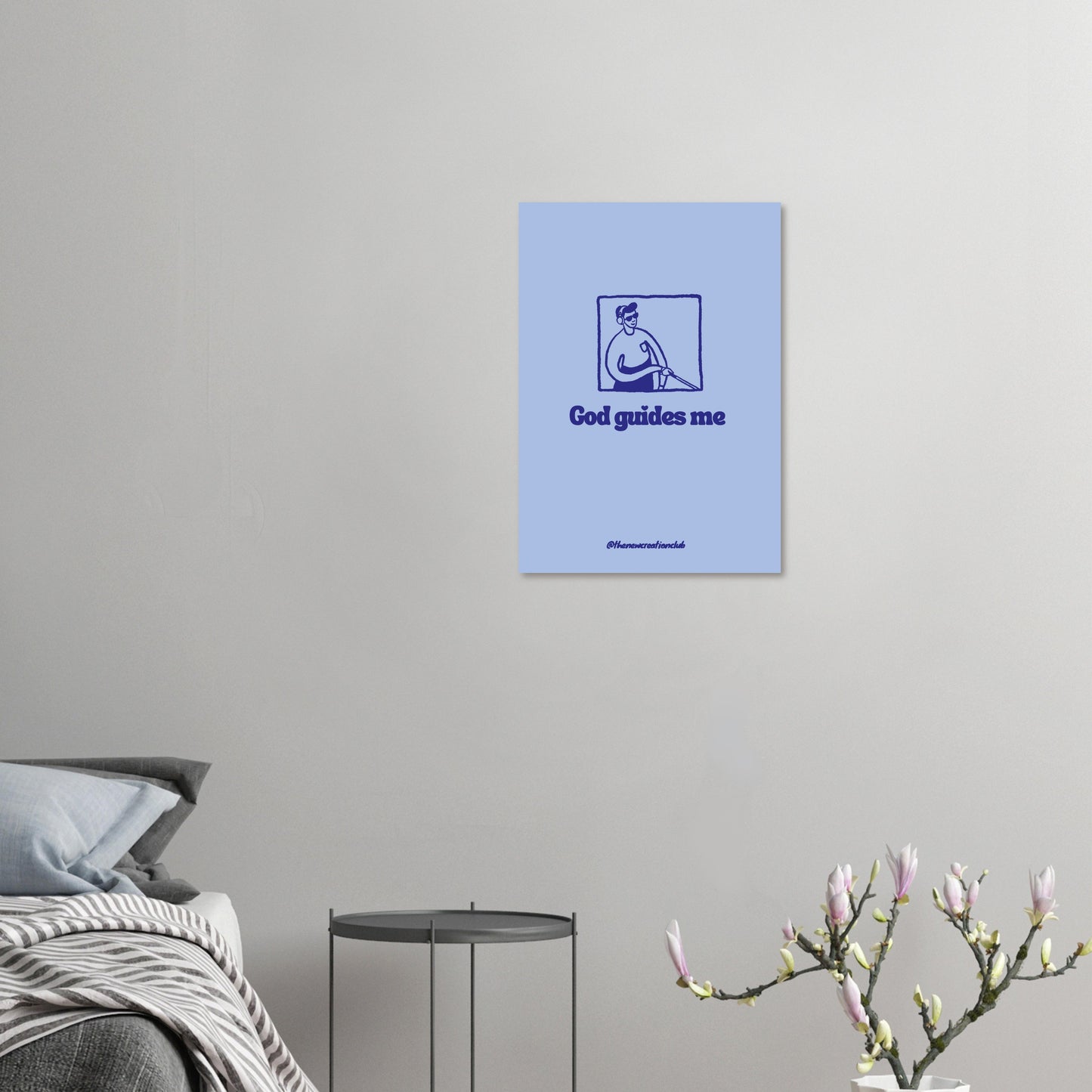 Modern Christian Poster - 'God Guides Me'