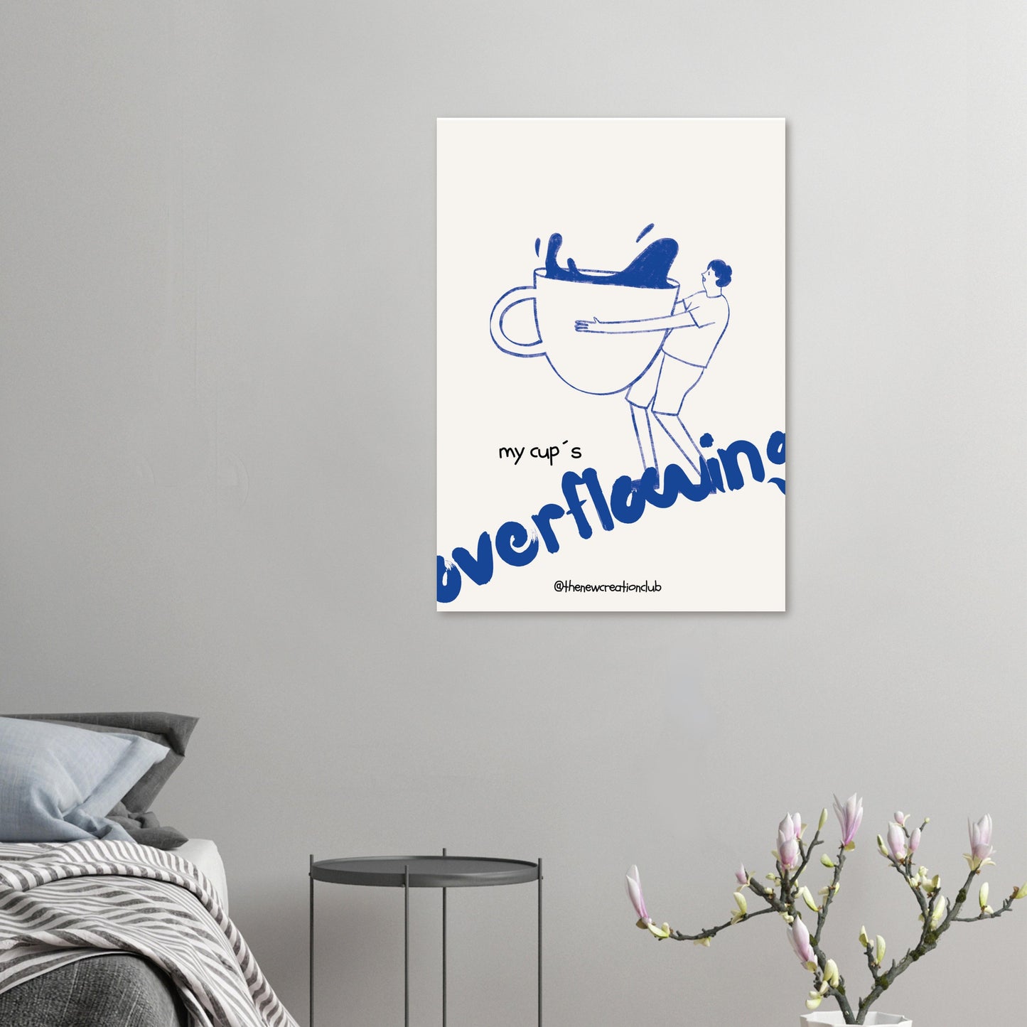 Inspirational Psalm 23 Poster – My Cup Is Overflowing Décor