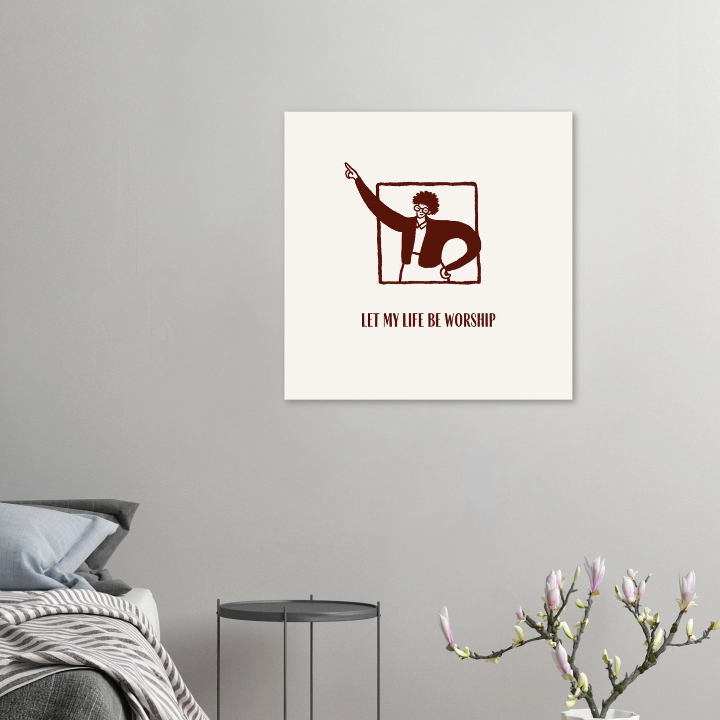 Klassisches Poster auf halbmattem Papier- „Let My Life Be Worship“