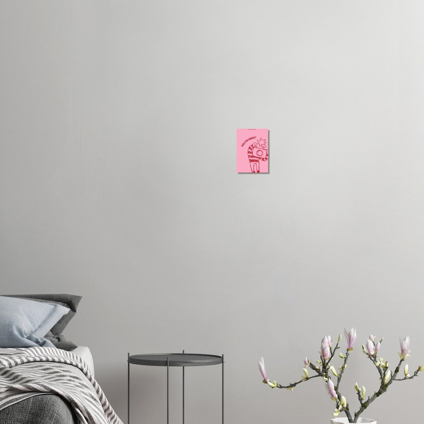 Inspirational Poster 'Look at You Gorgeous' – Modern Pink & Red Design