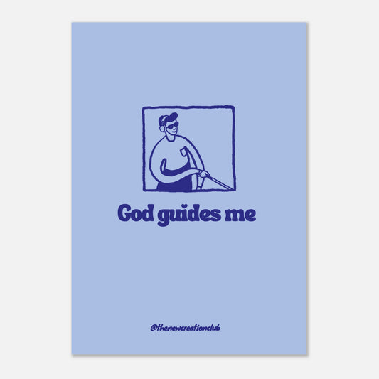 Modernes Christliches Poster - 'God Guides Me'