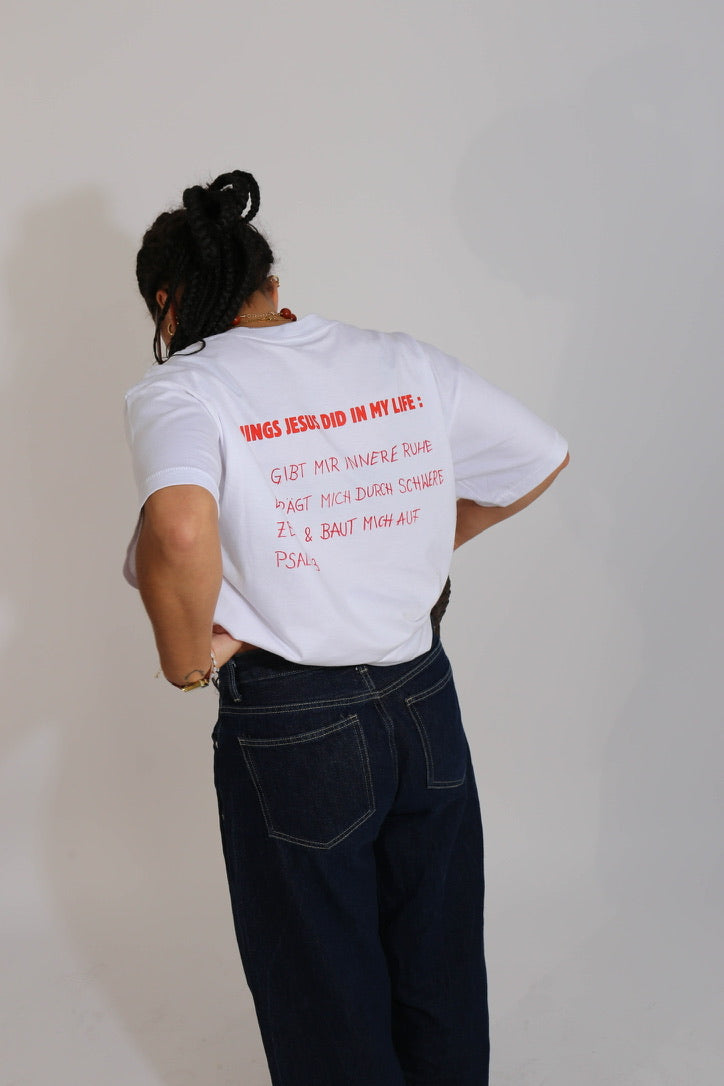 Rotes-Faith-Canvas-Shirt – designe dein Shirt selbst!